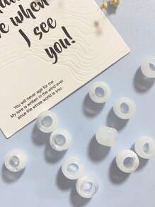 9x11mm 50pcs Acrylic Material Spring/Summer Popular Multi-Color Large Hole Beads, New Chinese Style Hand Dyed Round Beads/Antique Style Straight Hole Loose Beads - Multicolor - View 4