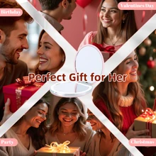 2X Magnifying Lighted Makeup Mirror, 3 Brightness Levels, Portable Foldable Round LED Mirror, Single-Sided 2X Magnification, Mini USB Rechargeable Illuminated Mirror, Unique Gift For Men And Women - Pink - View 9
