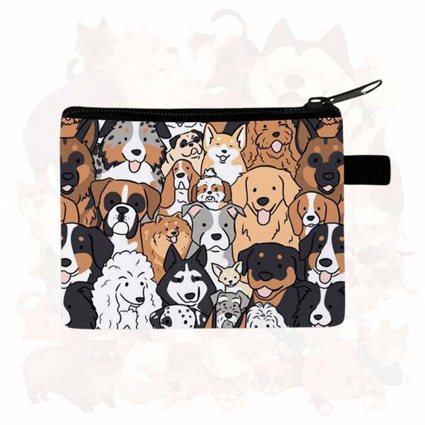 Petite Wallet Coin Purse Key Holder Pocket Wallet Cat/Dog/Mushroom/Butterfly/Daisy Design Suitable For Supermarket Shopping Storing Small Accessories Coins Keys Cards For Women Wallet Mini Wallet Purse Wallet Coin Wallet