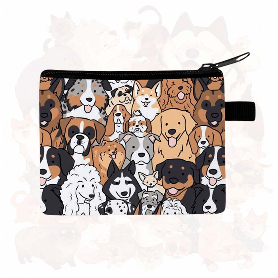 Petite Wallet Coin Purse Key Holder Pocket Wallet Cat/Dog/Mushroom/Butterfly/Daisy Design Suitable For Supermarket Shopping Storing Small Accessories Coins Keys Cards For Women Wallet Mini Wallet Purse Wallet Coin Wallet