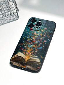 1pc Colorful Butterfly Painted Thick Shockproof Phone Case Compatible With IPhone 16/11/16pro/16plus/16promax/16e/15Promax/13/14/12/XS/XR/7G/8P, Compatible With Samsung Galaxy S25/S25PLUS/S25 Ultra/A16/A36/A26/A56/A50/A12