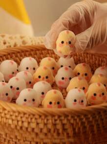 1/2/3/5个装可爱减压仿真小鸡,柔软回弹挤压玩具,缓解压力和焦虑,粘性指尖玩具,适合儿童和成人,抗压手部玩具,可爱小玩意,Taba Squishy,趣味可爱礼物,节日礼物,生日礼物,复活节礼物,万圣节礼物 - 彩色 - 查看 10