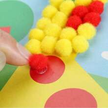 Multicolored Pompom Ball 14 Mm Pack Of 100 Balls - IMT - For Crafts - Amarillo - Ver 4
