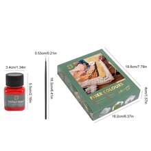 Xin Bowen 6 色玻璃漆 6 色织物漆 永久性玻璃漆 适用于酒杯、灯泡、窗户、陶瓷 (6x30ml/1.01 液体盎司)，返校，学校用品 - 6色 - 查看 5