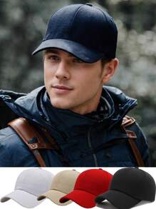 1 Pc Solid Color Baseball Cap Man Breathable Head Size Sun Hats Male Outdoor Sport Visor Cap