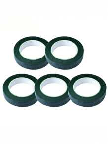 5/12 Rolls Green Floral Tape, Self-Adhesive Paper Stem Tapes For Artificial Flower Staminodes Wrapping, DIY Bouquets And Floral Craft