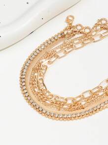 Set da 6 braccialetti alla moda minimalisti punk, adatti per uso quotidiano delle donne (lunghezza regolabile, non in base al numero di perle)