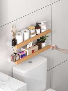 1 件浴室储物架，适用于马桶/浴室上方，浴室用品储物托盘，多用途浴室马桶储物架，浴室装饰和配件