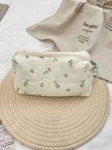 1pc Makeup Bag Blue Haitang Flower Makeup Bag Large Capacity Storage Bag Cosmetic Bag Waterproof, Lipstick Pack, Women Bags For Make Up, Small Bag Storage Makeup Case, Travelling Bags For Ladies, Pencil Case Daily Big Large Capacity Makeup Brushes Holder Travel Toiletry Bag Organizer Make Up Bag, Pencil Pouch, Makeup Bag, Make Up Bag, Makeup Bag, Makeup Pouch, Bag, Vanity, Makeup Bags, Small Makeup Bag, Makeup Pouch, Christmas Gifts, Pouch, Gifts Pouch / Small Handbag, Makeup Organizer, Mini Pouch, Large Capacity Pouch, Gifts Christmas Gifts, Gift Ideas For Women - Multicolor - View 10