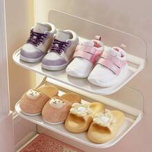1 套壁挂式婴儿鞋架、入口鞋柜、用于鞋子存储和家居装饰的储物架、幼儿园婴儿礼物 - 彩色 - 查看 11