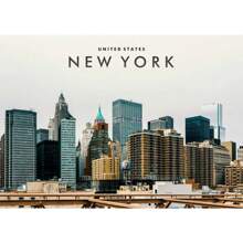 1 件美国纽约旅游城市街道建筑风景海报和印刷品帆布印刷墙壁艺术画适用于客厅装饰无框架 - 彩色 - 查看 25