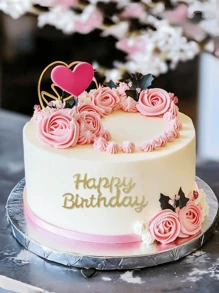 1件/3件/5件/10件「Happy Birthday」PMMA蛋糕插牌，現代字母圖案蛋糕頂部裝飾，適用於生日派對、屋簷與字母「Happy Birthday」蛋糕禮品塔，用於生日派對裝飾、蛋糕裝飾、蛋糕插牌、烘焙用品、廚房家具、烘焙裝飾、烘焙用品、蛋糕用品、節日禮物、節日禮物、裝飾品 - Style D - 查看 4