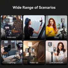 P96 LED Mini Ring Light, Video Light,96 LED Beads For Photography Video Lighting, Rechargeable 2200mA CRI 95 + 2700-6500K W 3 Cold Shoes Christmas Gifts 3286B/4660