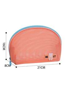 1 حقيبة مستحضرات تجميل نصف دائرية يدوية، حقيبة خفيفة ذات شبكة لتخزين وترتيب المستلزمات السفر، حقيبة سريعة التجفيف للشاطئ. حقيبة مستحضرات تجميل نصف دائرية يدوية، حقيبة مستحضرات تجميل شكل كعكة، حقيبة ذات شبكة لتخزين وترتيب المستلزمات السفر للشاطئ سريعة التجفيف. حقيبة غسيل يدوي جديدة ذات شبكة، حقيبة متوسطة محمولة لتخزين المستلزمات في السفر، حقيبة مستحضرات تجميل للشاطئ - متعدد الألوان - مشاهدة 8