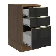 Madesa Lux 40cm Kitchen Base Cabinet With Countertop - 咖啡棕 - 查看 3