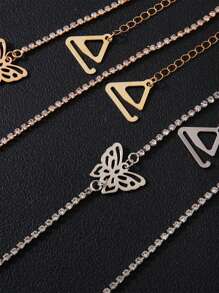 2 szt. damskie ozdobne ramiączka biustonosza ze strasami, modne seksowne odsłonięte ramiączka