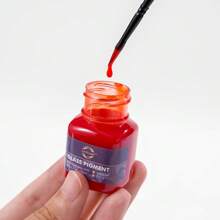 Xin Bowen 6 色玻璃漆 6 色织物漆 永久性玻璃漆 适用于酒杯、灯泡、窗户、陶瓷 (6x30ml/1.01 液体盎司)，返校，学校用品 - 6色 - 查看 9