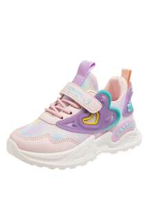 女童轻便休闲运动鞋，舒适软底可爱学生跑步鞋，网眼透气休闲鞋，适合日常穿着、上学、运动、四季 - 紫色 - 查看 6