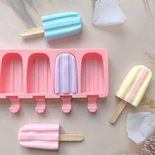 1 件硅胶冰棒模具，8 腔冰棒制作器，DIY 冰棒模具，适用于自制冰棒和冰棒 - 彩色 - 查看 5