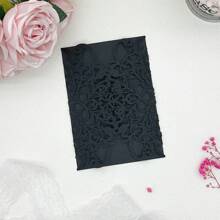 25 piezas Invitaciones de boda con corte láser elegantes de falsa perla, multicolor con acentos brillantes - Adecuadas para bodas, aniversarios y ocasiones especiales - Diseño exquisito con espacio para tarjeta interna, recuerdos de boda, sin incluir tarjetas internas ni sobres
