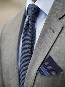 12 件男士手帕 - 柔软优雅的几何格子图案，百搭颜色适合婚礼、舞会、派对、父亲节、圣帕特里克节礼物、所有季节 - 彩色 - 查看 5