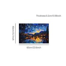 1 buc. Mouse Pad extins pentru jocuri, anti-alunecare, design cu model de artă cu cer înstelat, covoraș de birou durabil, cu margini cusute precise, potrivit pentru sporturi, computer și birou, covoraș de masă, covoraș pentru insulă