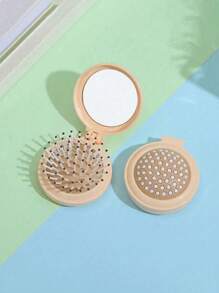 1 件儿童迷你便携式梳子，轻巧折叠双面旅行梳子和镜子一体式，适合儿童户外度假和旅行携带，是送给孩子礼物的理想选择 - 彩色 - 查看 9