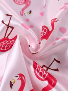 2pcs/Set Tween Girls Summer Ice Silk Top & Shorts Pajamas Set - Multicolor - View 7