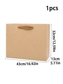 1pc/2pcs White Card Paper Bags, Gift Bags, White Paper Shopping Bags For Clothing Stores, Jewelry And Beauty Packaging, Large Size Gift Wrapping Paper Bags