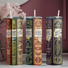 Harry Potter 1 件 20 盎司不锈钢哈利波特书籍印花隔热双层玻璃杯，便携，适合居家和户外使用