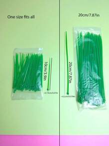 50 pièces/set, attaches de jardinage, cordons à fermeture éclair, emballages plastiques, fixateurs de plantes, attaches de fil de jardinage portables, entretien de la cour et du gazon, liens de réparation de fils et de câbles
