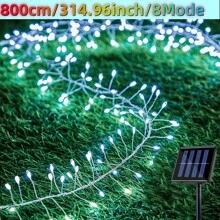 Solar Powered Fireworks Lights, 100/200 LED Copper Wire Lights, 8 Modes, Suitable For Yard, Garden, Camping Decoration, Applicable For Holiday, Party Decoration (Multi-Color)
