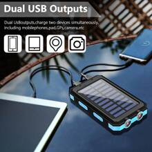 Solar Charger-10000mAh Solar Charger Power Bank -Portable Solar Phone Battery Panel Charger, QC3.0 Dual USB Port Battery Pack Charger Portable For All Cell Phones & Electronic Devices- Long Lasting, Travel Camping, LED Flashlight, The Best Gift For Festival