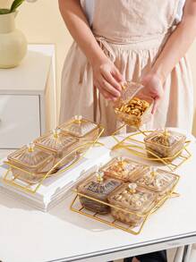 1 Set de Almacenamiento y Decoración de Lujo para Aperitivos, Dulces, Frutas Secas y Galletas - Multicolor - Ver 6