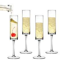 Set Of 4 Champagne Glasses With Elegant Gift Box - Perfect For Celebrations - A - View 5