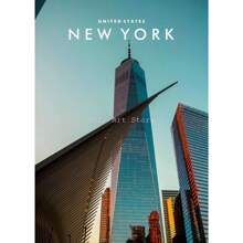 1 件美国纽约旅游城市街道建筑风景海报和印刷品帆布印刷墙壁艺术画适用于客厅装饰无框架 - 彩色 - 查看 20