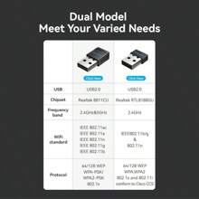 VENTION Dual Band USB draadloze netwerkkaart, met een maximale snelheid van maximaal 5GHz 433Mbps of 2.4GHz 200Mbps, Multiple Encryption Protocol Technology om de netwerkbeveiliging te garanderen, ondersteunt Windows XP/Vista/Win7/8/8.1/10/11 (stuurprogramma gratis)