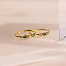 Customized Dainty And Delicate Women's Marquise-Cut Birthstone Ring. A Meaningful Family Ring Gift For Her, Girlfriend, Mom, Grandmother, Family, Friends - Perfect For Anniversaries, Valentine's Day, Mother's Day, Birthdays, Graduations, Daily Wear, Weddings, Proms, Or Any Special Occasion. - Multicolor - View 6