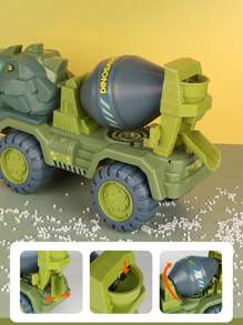 1 Set Dinosaur Transport Engineering Truck, Tyrannosaurus Rex Toy Car, Dinosaur Game Set, Compartment Can Be Stored, Featuring Simulated Dinosaurs ( Random), Dinosaur Eggs, Trees, And Maps - Multicolor - View 7