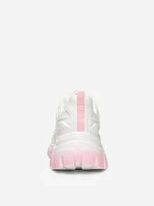 Womens Road Running Shoes, Women's Trainers Platform Lace-Up Comfortable Dad Sneakers