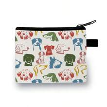 Petite Wallet Coin Purse Key Holder Pocket Wallet Cat/Dog/Mushroom/Butterfly/Daisy Design Suitable For Supermarket Shopping Storing Small Accessories Coins Keys Cards For Women Wallet Mini Wallet Purse Wallet Coin Wallet
