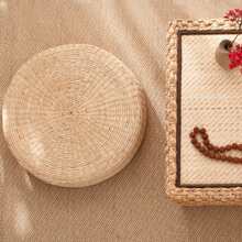 New Tatami Cushion Breathable Widely Applied Comfortable Round Straw Weave Handmade Pillow For Floor - Màu Khaki - Xem 8