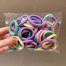 10/20/50/100 stuks effen rekbare haarelastiekjes paardenstaarthouder, modieuze haaraccessoires voor dagelijks gebruik zonder haarbeschadiging, elastische haarbanden, decoratie voor hoge paardenstaart, nieuwe zomerhoofddeksels 2025, idee voor een vakantiecadeau