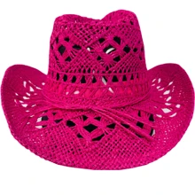 Brown And Black Country Hat Sertanejo Rodeo Shows Cowboy Unisex - Hoa hồng - Xem 3