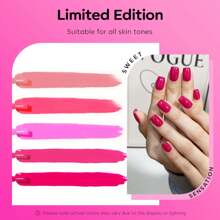 150 piezas/caja Uñas artificiales desmontables de la serie rosa para otoño e invierno, uñas postizas, suministros para uñas