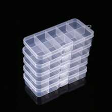 4pcs/5pcs Transparent Jewelry Organizer Boxes, Nail Polish Display Containers With Compartments To Prevent Scattered - Clear - View 11