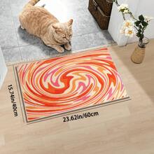 Tapis imprimé coloré en matériau à boucle, lavable en machine, convient pour le salon, la chambre, la cuisine, le patio, le tapis décoratif de terrasse, le paillasson, tapis d'entrée sécuritaire pour les animaux de compagnie et les enfants