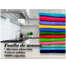 Toallas Para Manos - 100% Algodón - 4 Piezas - Hermosos Colores - 51x28 cm - Multicolor - Ver 4