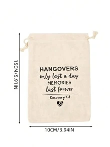 12pcs-Bachelorette Party Like Hangover Kit Bag Drawstring Wedding Welcome Holiday Survival Recovery Bridesmaid Gift Tote Bag Party Holiday Gift Bag Gold And Silver Jewelry Wrap Drawstring Bunched Print Bag Fall Decor Gift Bag,Drawstring Tool Bag Suitable For Wedding Bride Gifts, Hangover Survival Guests, Bridesmaids, Single Party Supplies,Christmas - Multicolor - View 7