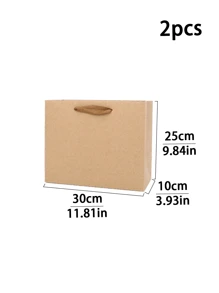 1pc/2pcs White Card Paper Bags, Gift Bags, White Paper Shopping Bags For Clothing Stores, Jewelry And Beauty Packaging, Large Size Gift Wrapping Paper Bags